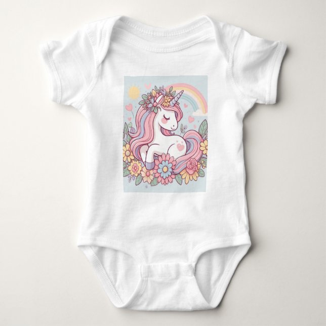 Body Para Bebê Princesa Flor (Frente)