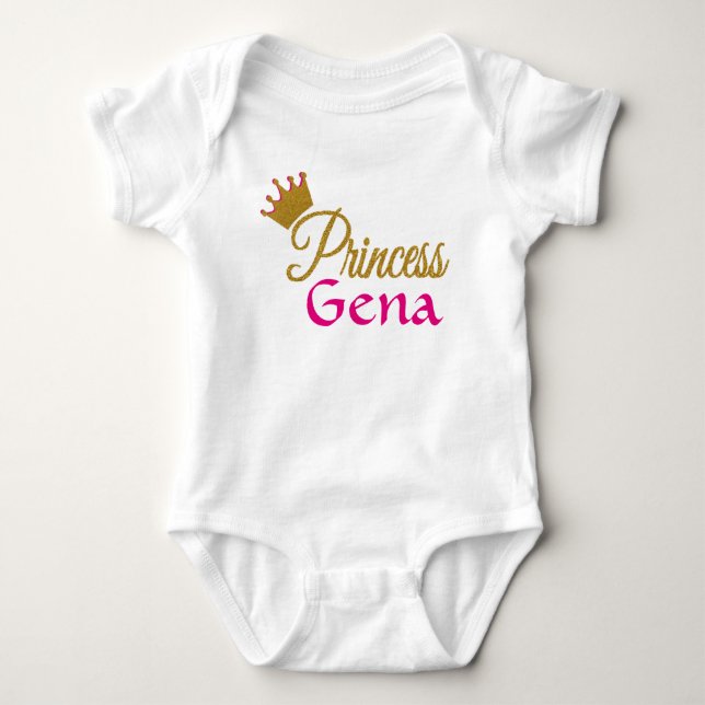 Body Para Bebê Princesa personalizada (Frente)