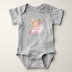 Body Para Bebê Princesa Personalizada Lilibet Ballerina Rabbit