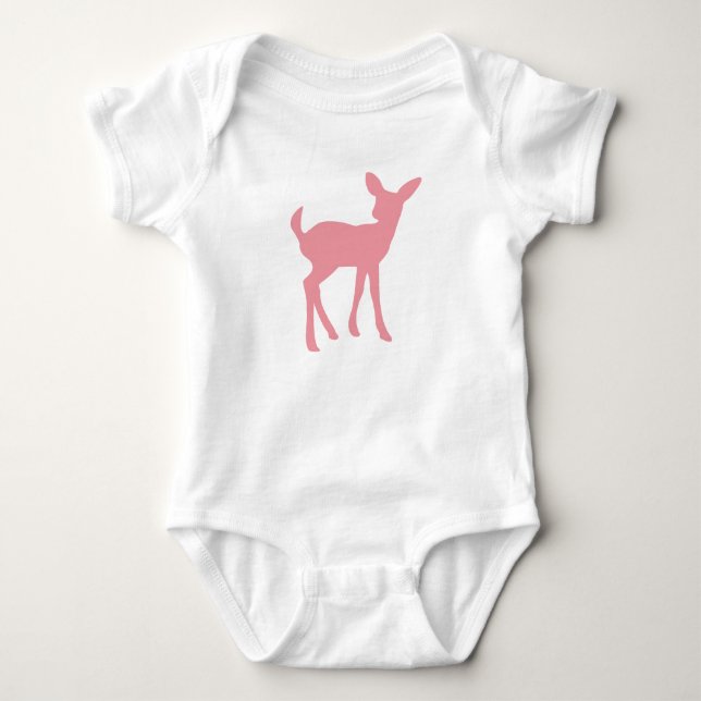 Body Para Bebê Princesa Pink Deer Woodland (Frente)