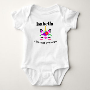 Body Para Bebê Princesa Unicórnio