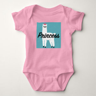 Body Para Bebê Princess Lama Design - Bodysuit de Jersey para Beb