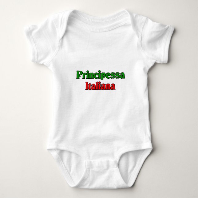 Body Para Bebê Principessa Italiana (Princesa Italiana) (Frente)
