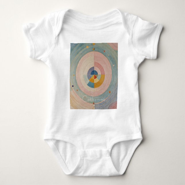 Body Para Bebê Prismo Pastel: Rodas Coloridas Arco-Íris (Frente)