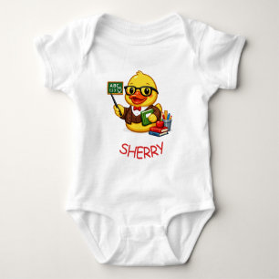 Body Para Bebê Professor Pato de Borracha