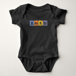 Body Para Bebê Programador de Elementos Químicos Hacker