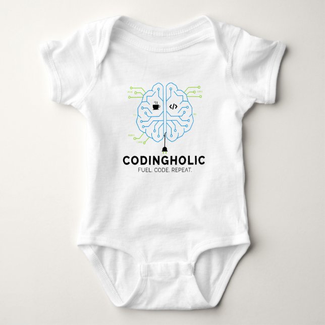 Body Para Bebê Programmer Baby Shower Gift | Geek Infant Bodysuit (Frente)