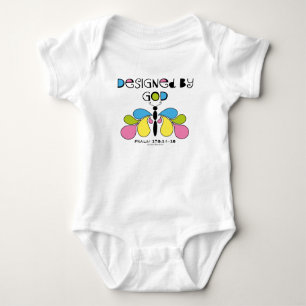 Body Para Bebê Projetado por Deus Abstrato Butterfly Camisetas/