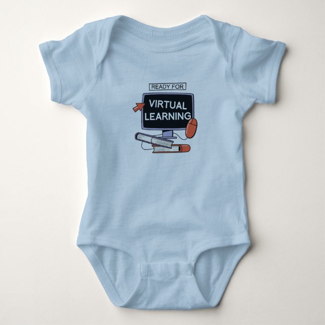 Body Para Bebê Pronto para aprendizagem virtual (Frente)