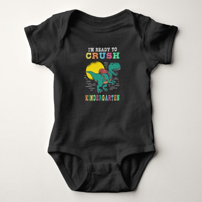 Body Para Bebê Pronto para arrasar o jardim de infância (Frente)