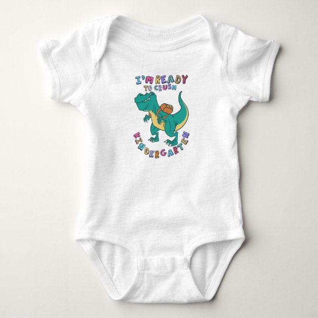 Body Para Bebê Pronto para arrasar o jardim de infância (Frente)