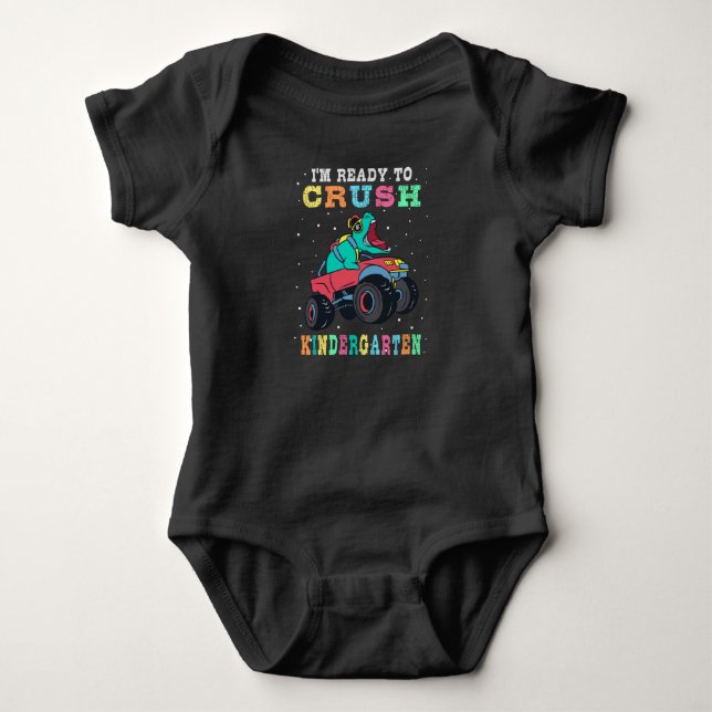 Body Para Bebê Pronto para arrasar o jardim de infância (Frente)