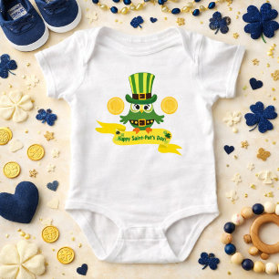 Body Para Bebê Pronto para o Desfile Feliz Dia de São Patrício Co