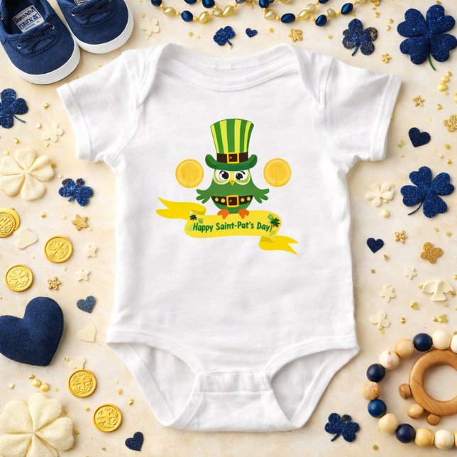 Body Para Bebê Pronto para o Desfile Feliz Dia de São Patrício Co (Criador carregado)