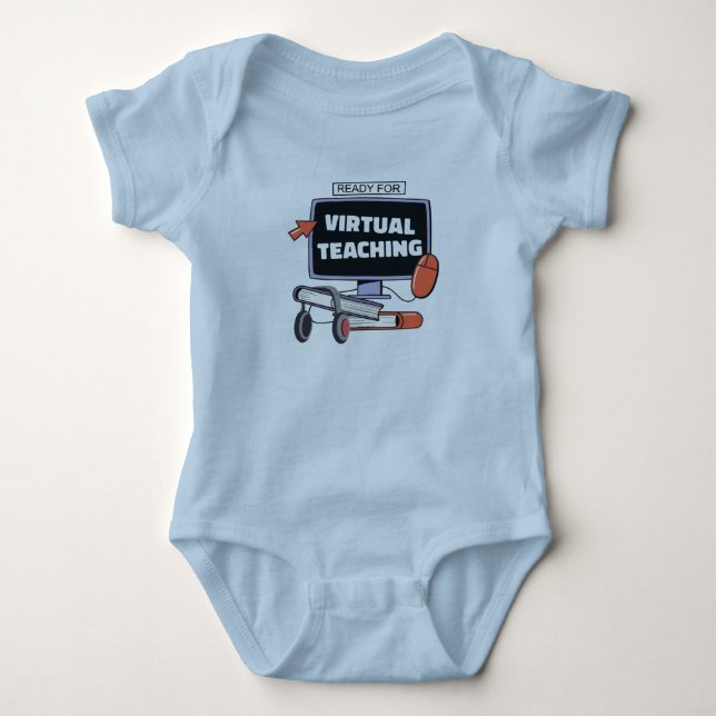 Body Para Bebê Pronto para o ensino virtual (Frente)