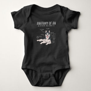 Body Para Bebê Proprietário de Cachorro Malamute Funny