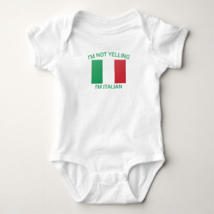 Body Para Bebê Pros Velozes Não Estou Gritando Sou Italiano Itáli