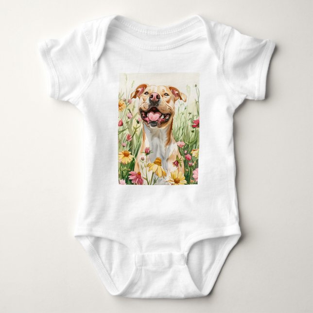 Body Para Bebê Protegido pelo Pit Bull (Frente)
