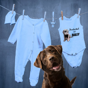 Body Para Bebê Protegido Por Bailey Azul
