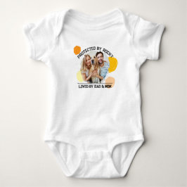 Body Para Bebê Protegido por Cachorro Amo por Pai e Mãe Personali