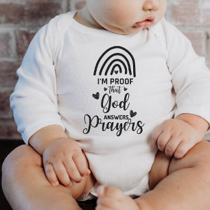 Body Para Bebê Prova De Que Deus Responde Às Orações Presente Per