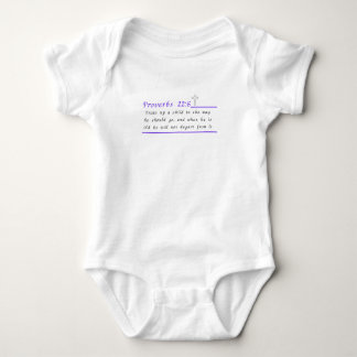 Body Para Bebê Proverbs 22:6 Criança Cristã Bodyfit Um Pedaço