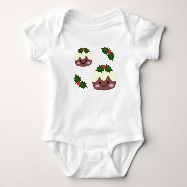 Body Para Bebê Pudim de Natal (Frente)
