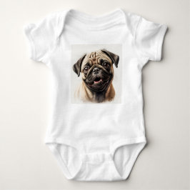 Body Para Bebê Pug Dog Baby Jersey
