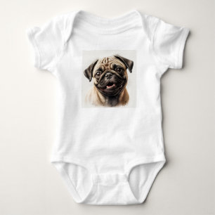 Body Para Bebê Pug Dog Baby Jersey