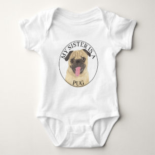 Body Para Bebê Pug Dog Big Sister