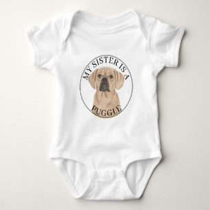 Body Para Bebê Puggle Dog Big Sister