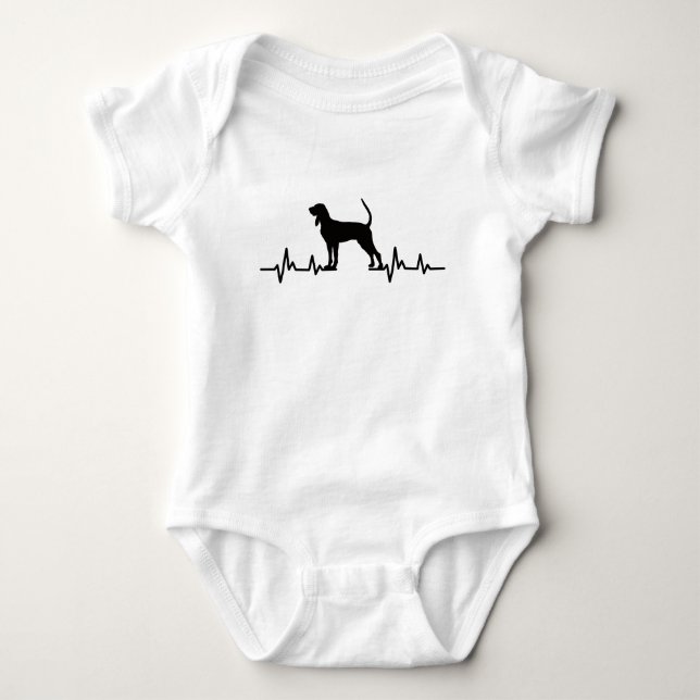 Body Para Bebê Pulso de Coração de Conhound (Frente)