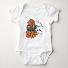 Body Para Bebê Pumpkin Mais Corajoso No Traje De Bebê Branco