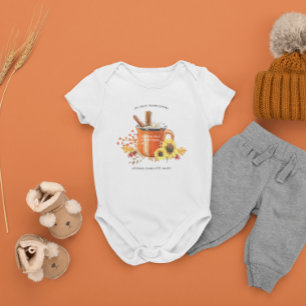 Body Para Bebê Pumpkin Spice Primeira Ação de Graças