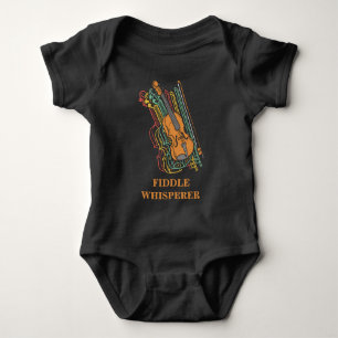 Body Para Bebê Pun De Sussurisador De Violino De Vintagem Persona