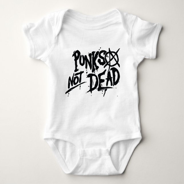 Body Para Bebê Punks not Morto - Baby Jersey Bodysuit 0-24 m (Frente)