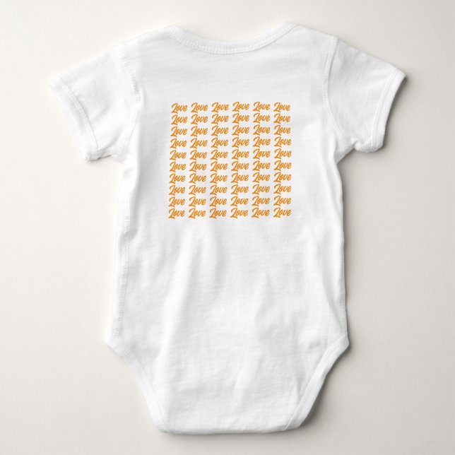 Body Para Bebê Puppy Orange love (Verso)