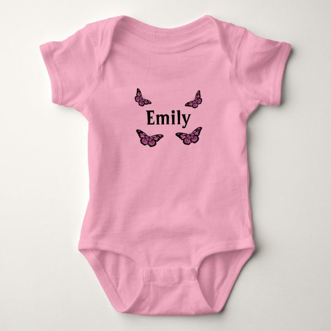 Body Para Bebê Purple butterfly dance (Frente)