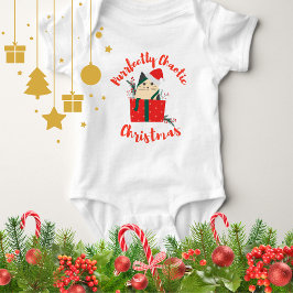 Body Para Bebê Purrfectly Chaotic Christmas Funny Holiday Cat