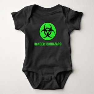 Body Para Bebê Qualquer símbolo de perigo tóxico para o verde d