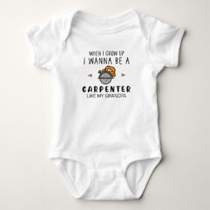 Body Para Bebê Quando crescer, quero ser carpinteiro como o meu P