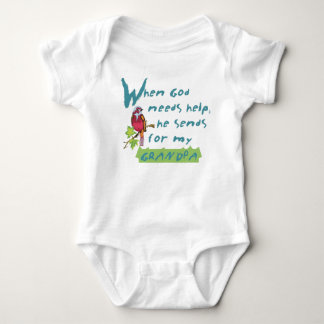 Body Para Bebê Quando Deus Precisa De Ajuda, Vovô! ESP I Baby Bo
