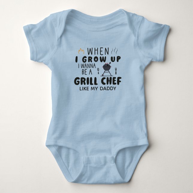 Body Para Bebê Quando Eu Crescer Quero Ser um Chef de Churrasco C (Frente)