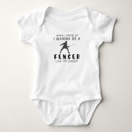 Body Para Bebê Quando Eu Crescer Quero Ser um Esgrimista Como Meu