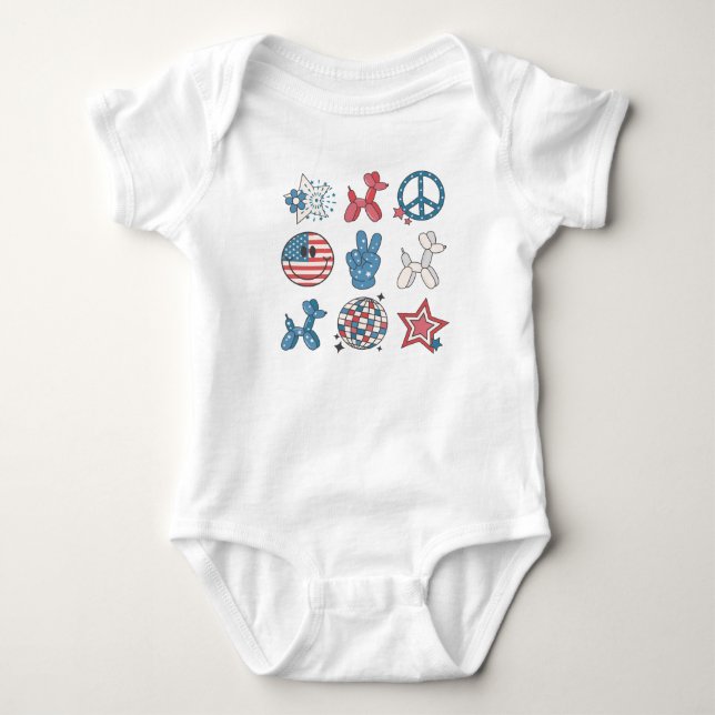 Body Para Bebê Quarto de julho com Estilo! (Frente)