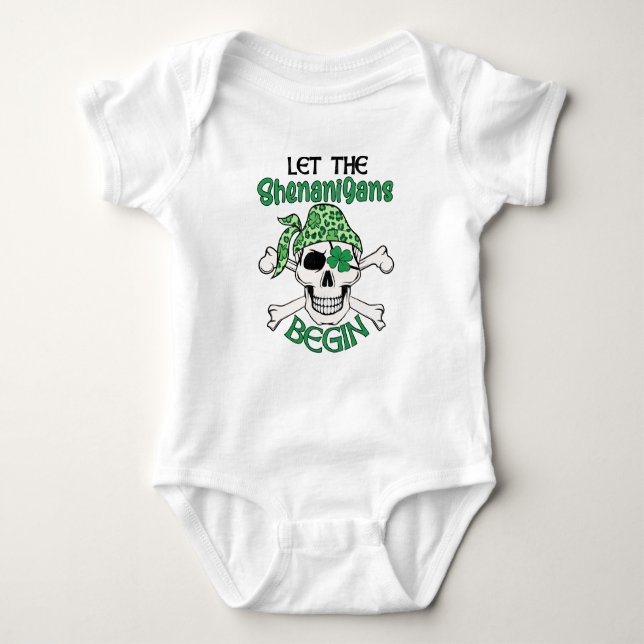 Body Para Bebê Que os Shenanigans comecem a Rua. (Frente)