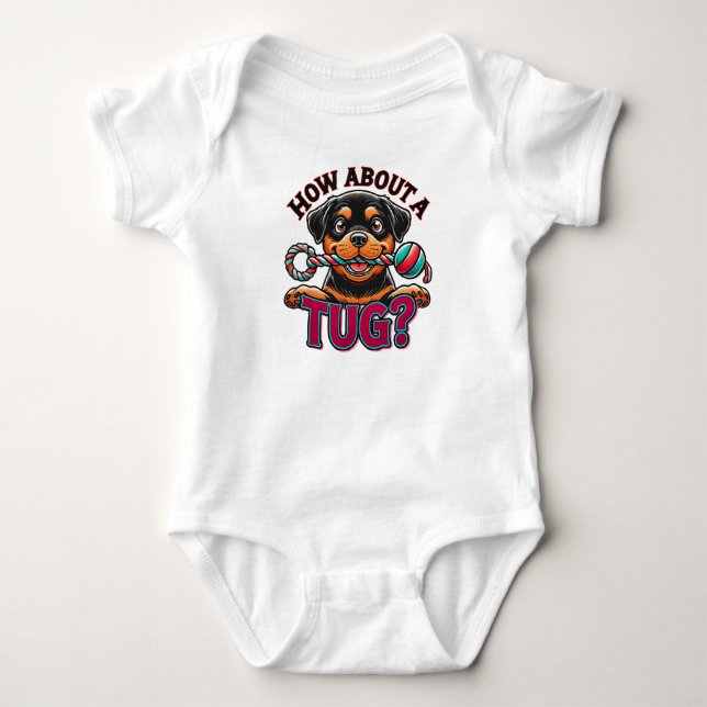 Body Para Bebê Que Tal Um Cão Rottweiler (Frente)