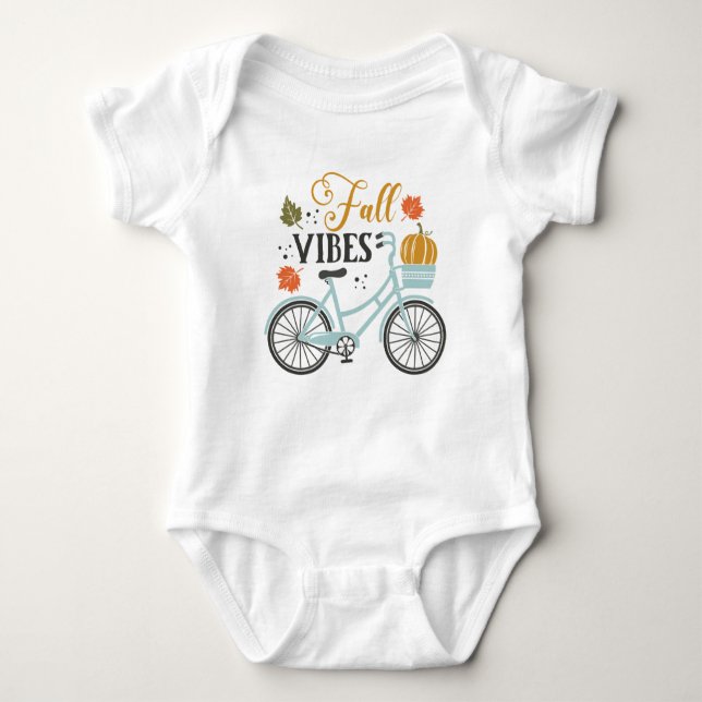 Body Para Bebê Queda de Vibes por Bicicleta (Frente)