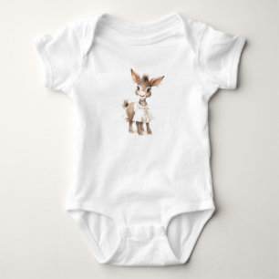 Body Para Bebê Querida Donkey vestindo um Vestido