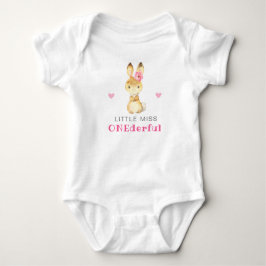 Body Para Bebê Querida Onederful Sweet Bunny Primeiro 1º Aniversá